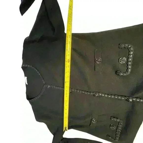 Weill black 100% wool cardigan with Rose front Buttons & Pockets *read Descripti - Picture 12 of 13